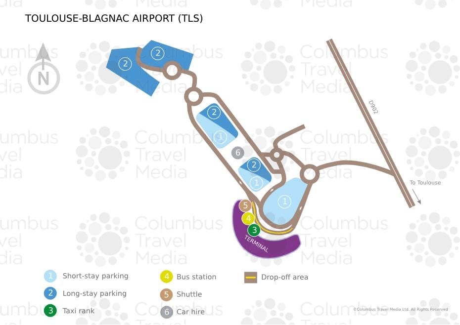 kaart Toulouse blagnac airport