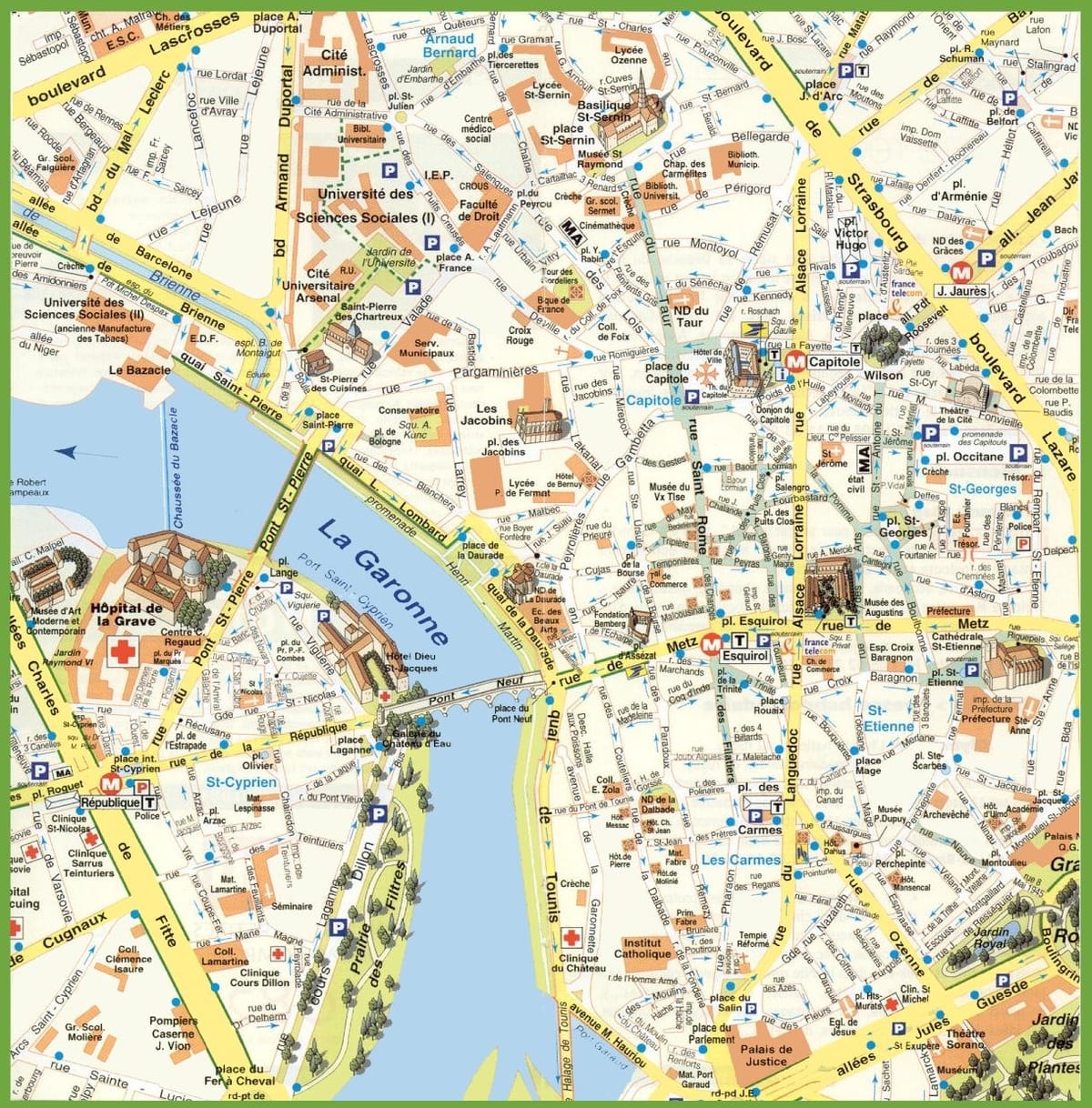 kaart Toulouse