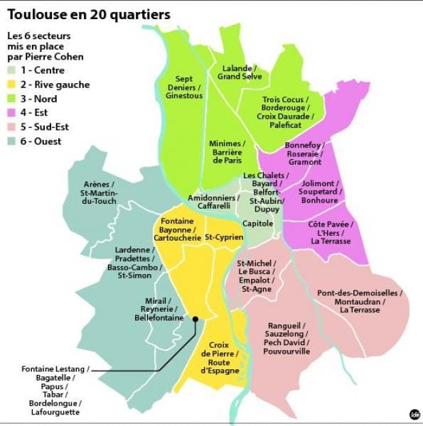 kaart Toulouse naabruses