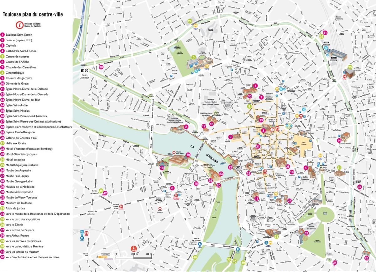 Toulouse turismikaart