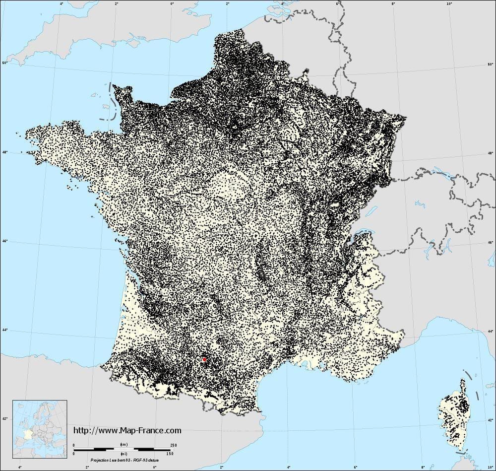 kaart Toulouse omavalitsused